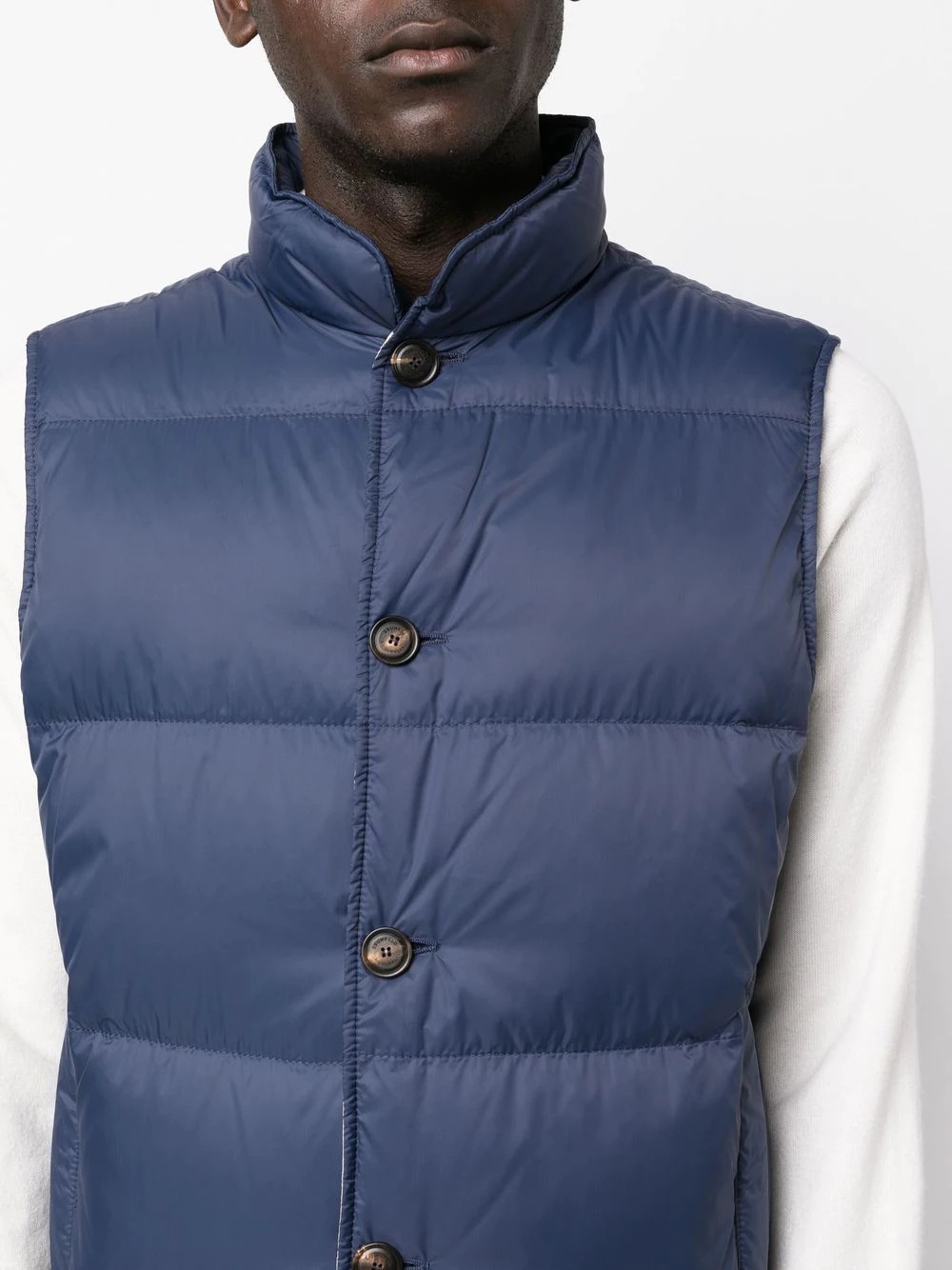 button-fastening padded gilet - 5