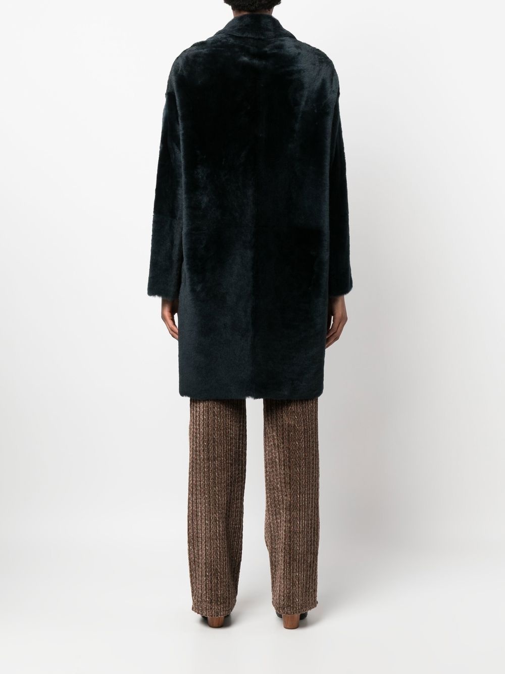 oversized shearling coat - 4