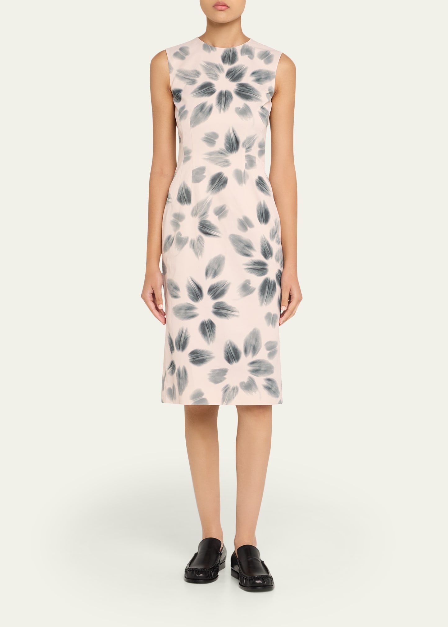 Delavina Printed Sheath Midi Dress - 2