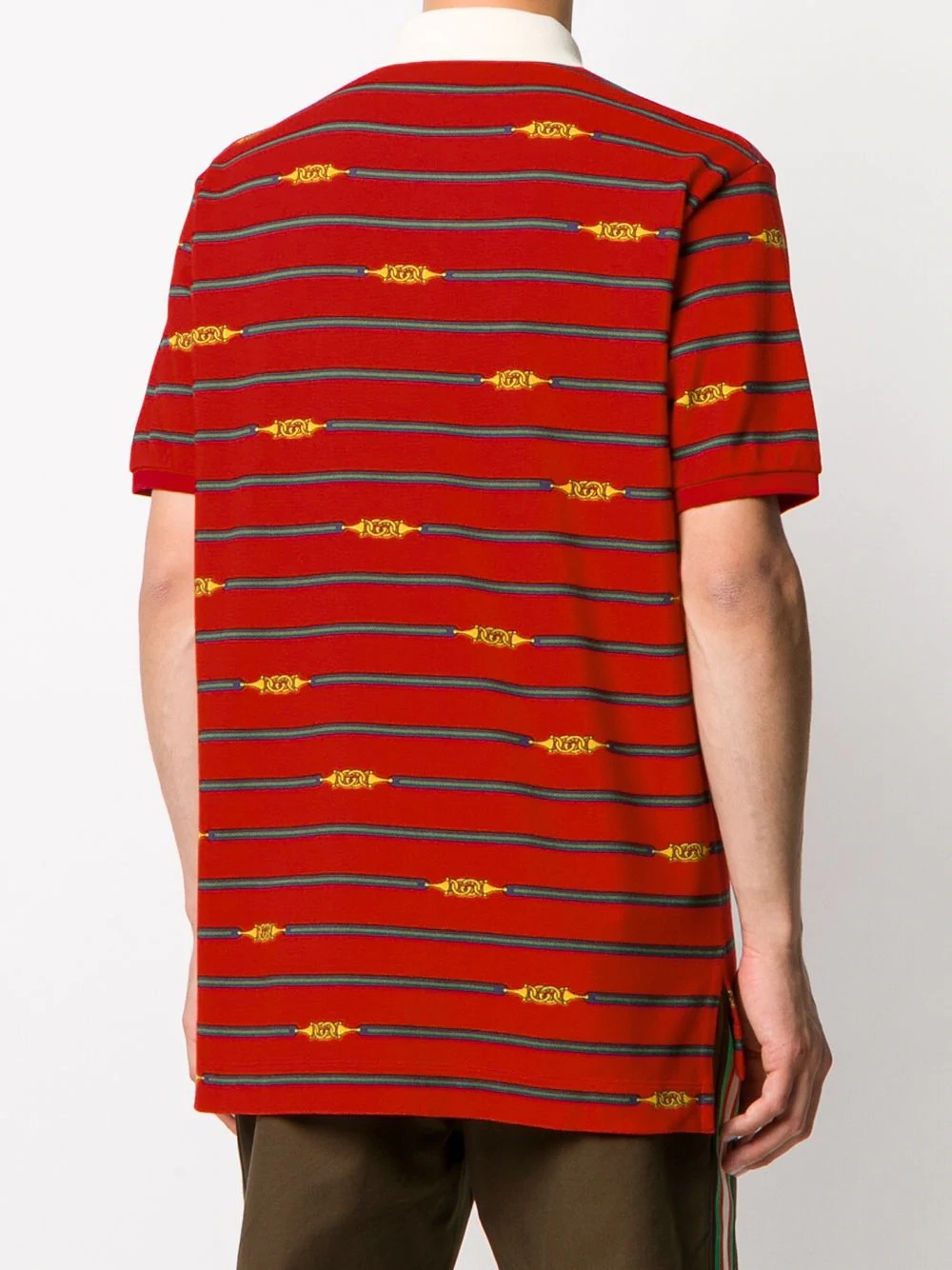 Horsebit striped polo shirt - 4