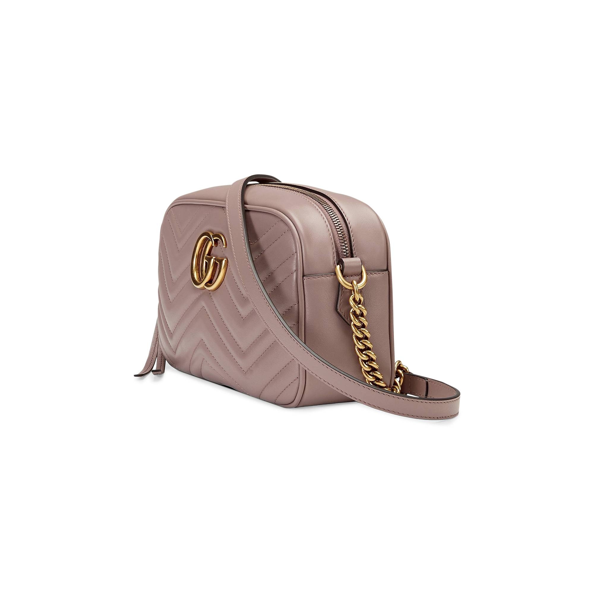 Gucci GG Marmont Small Matelassé Shoulder Bag 'Dusty Pink' - 2