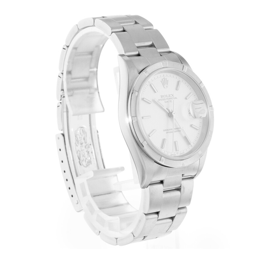Pre-owned Rolex Oyster Perpetual Date Automatic Chronometer Silver Dial Men's Watch 15210 SSO - 7