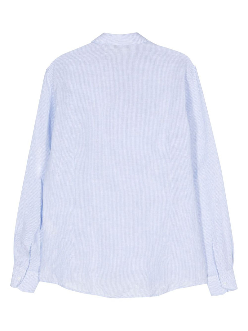 PESERICO striped linen shirt outlook