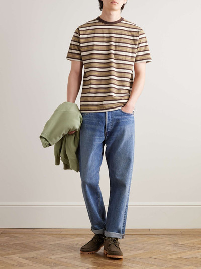 BEAMS PLUS Striped Cotton-Jersey T-Shirt outlook