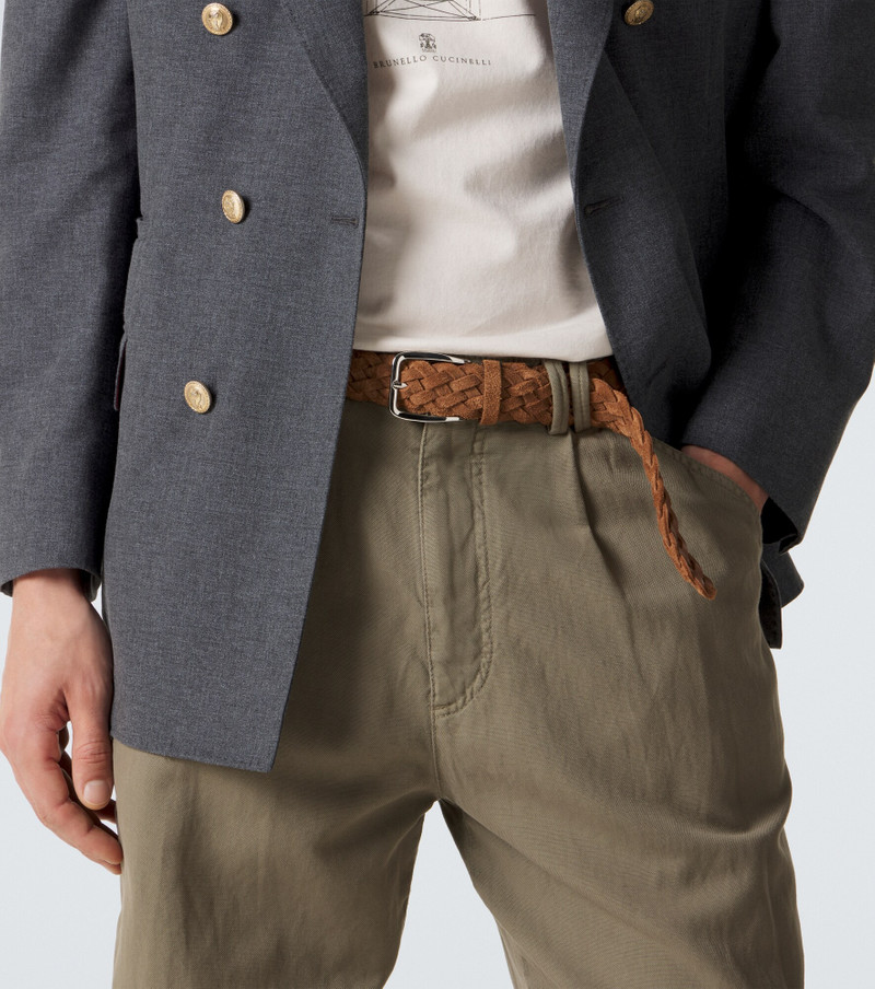 Brunello Cucinelli Braided suede belt outlook