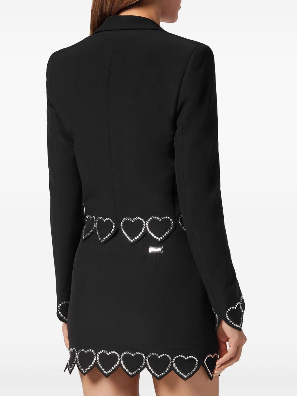 heart-embellished blazer - 4