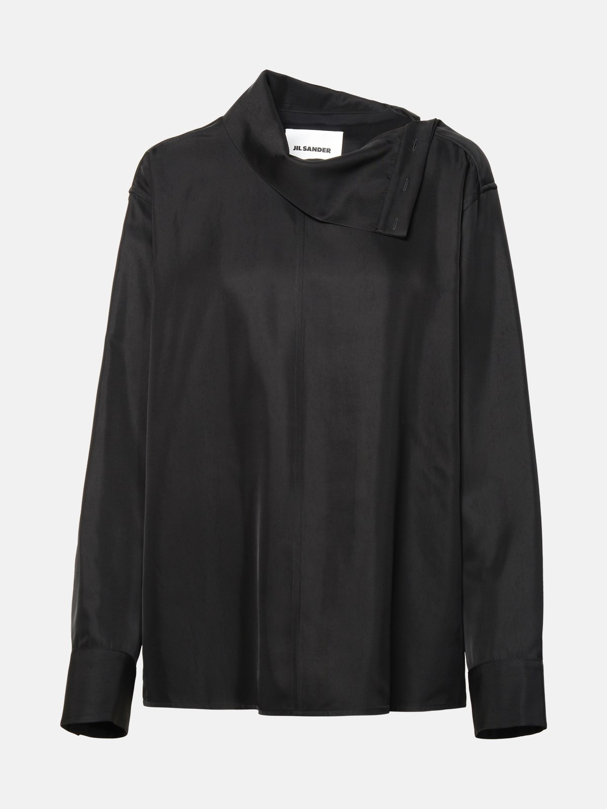 BLACK VISCOSE SHIRT - 1