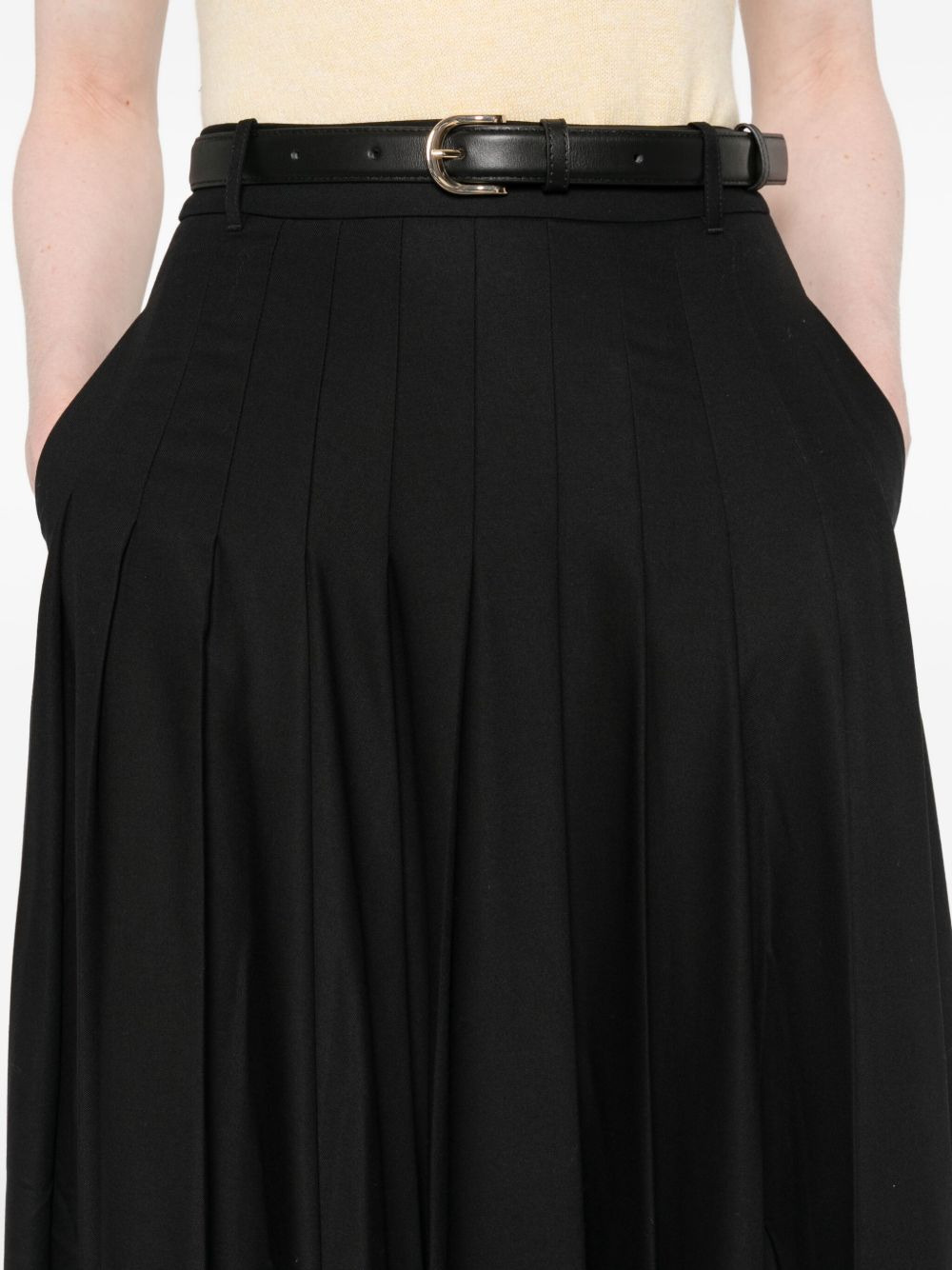 pleated belted skirt - 5