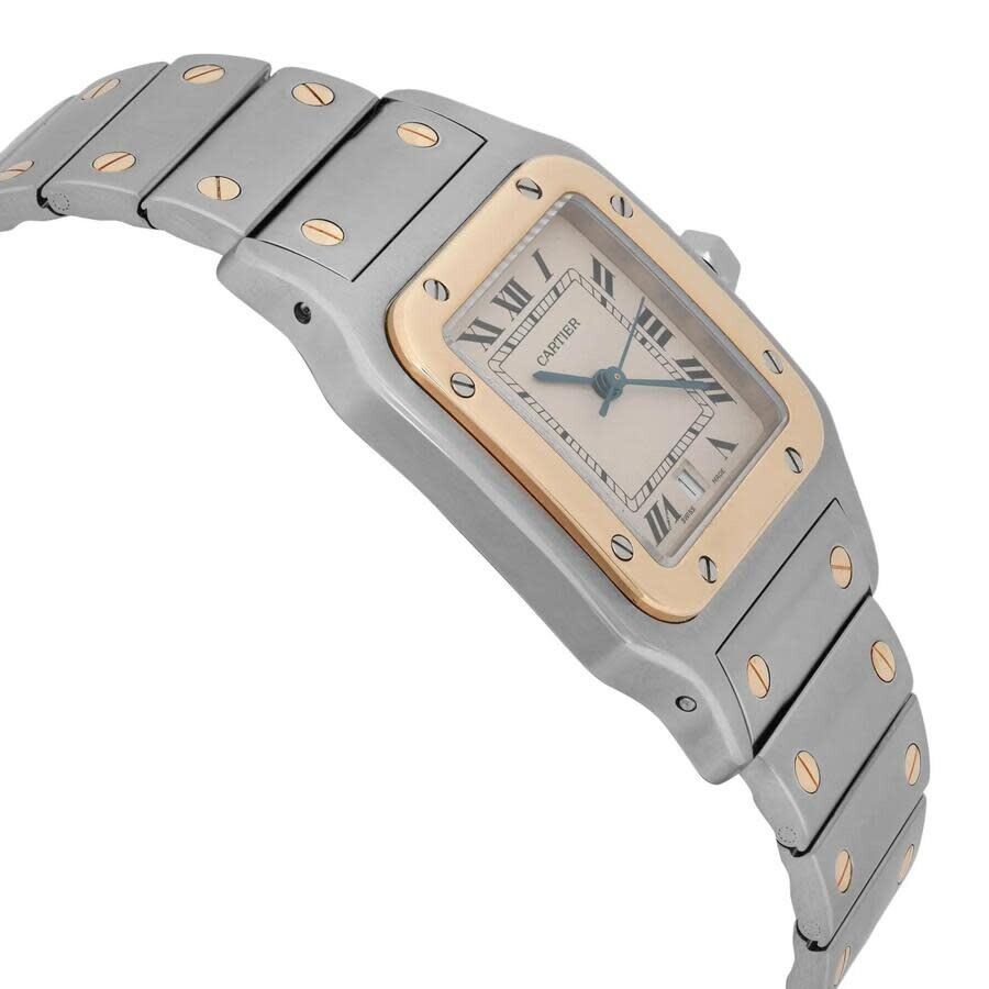 Pre-owned Cartier Cartier Santos Galbee Quartz Silver Dial Men's Watch 187901 - 3