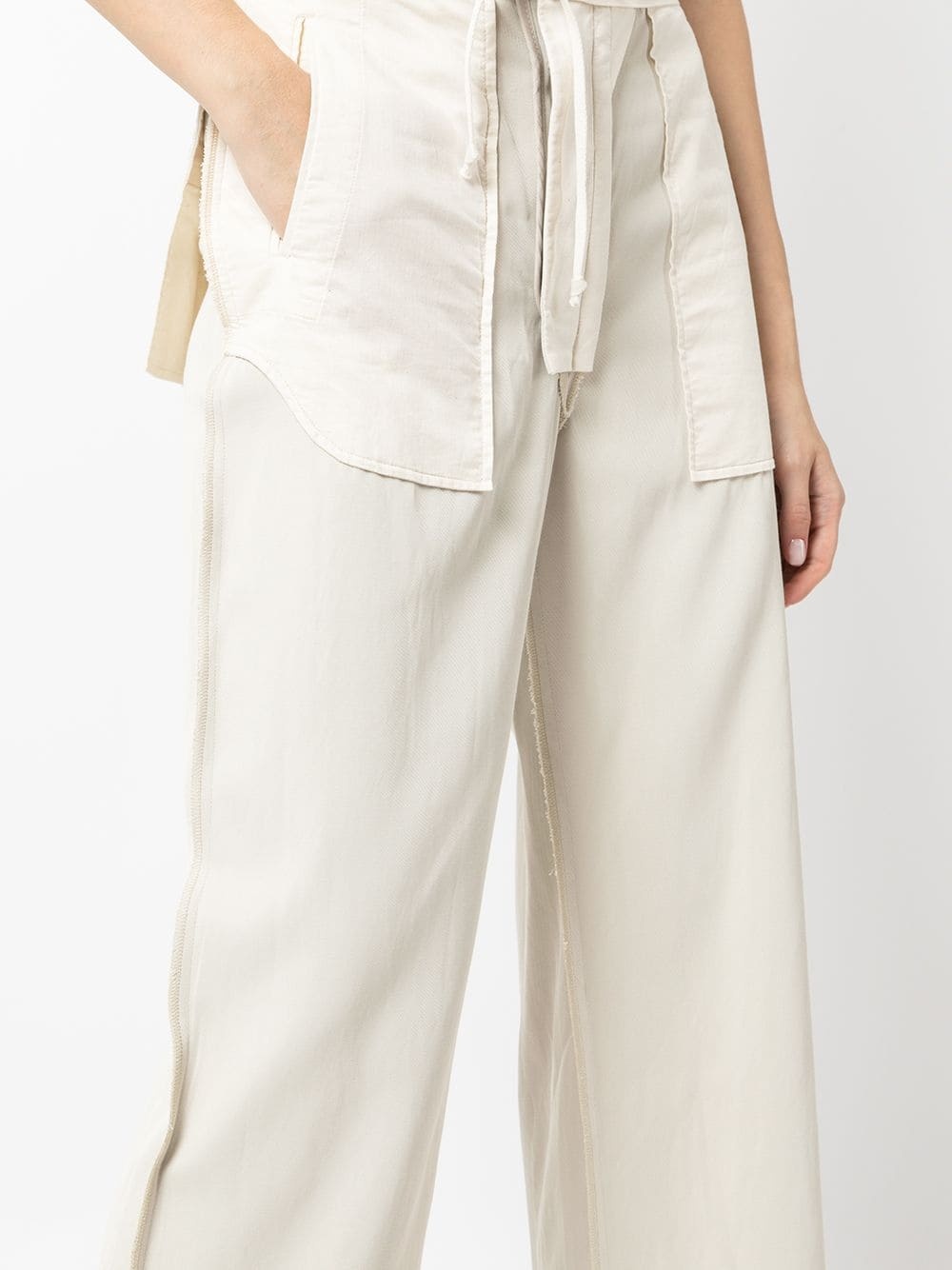 wide-leg high-waisted trousers - 5