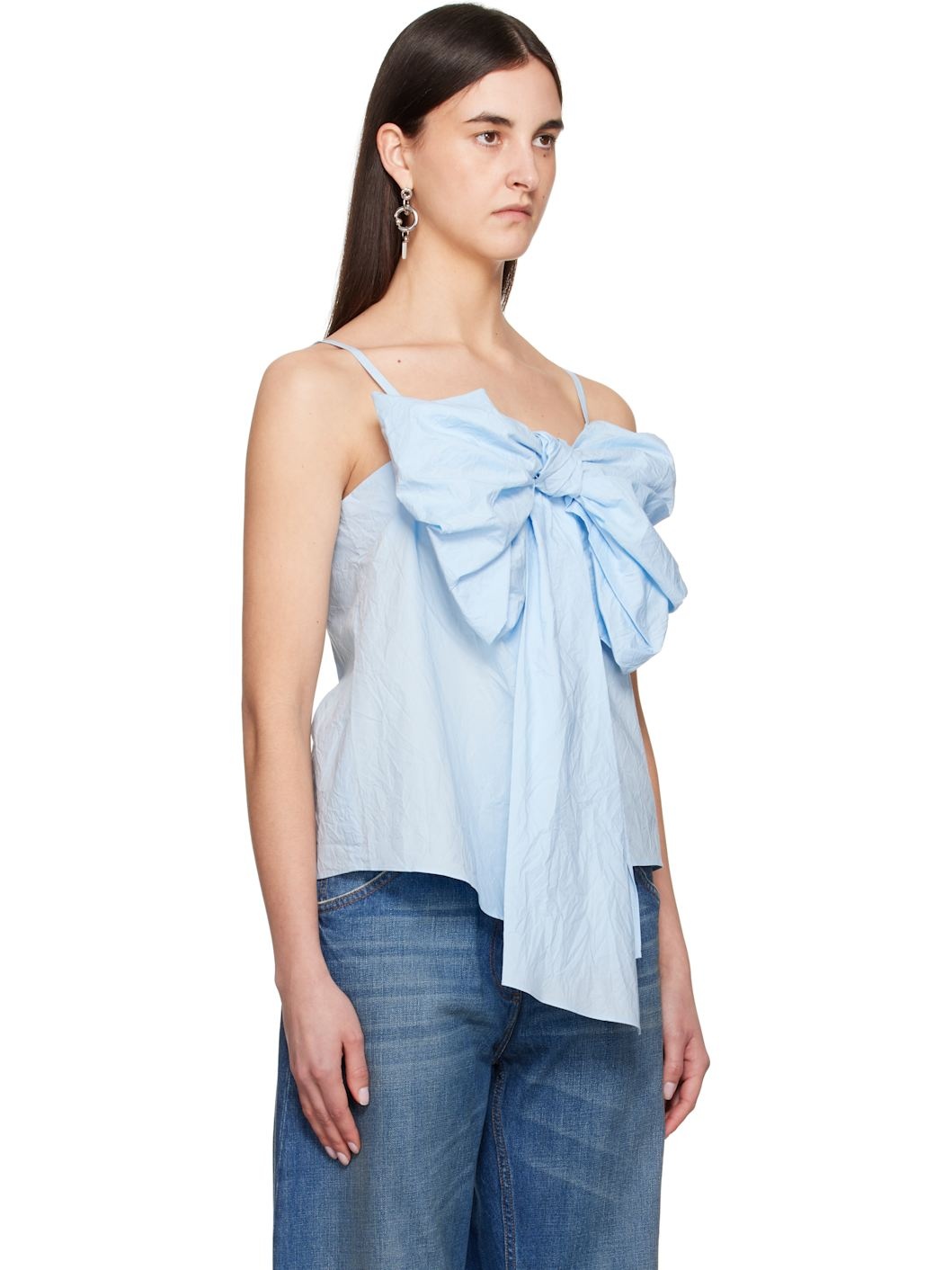 Blue Bow Strap Top - 2