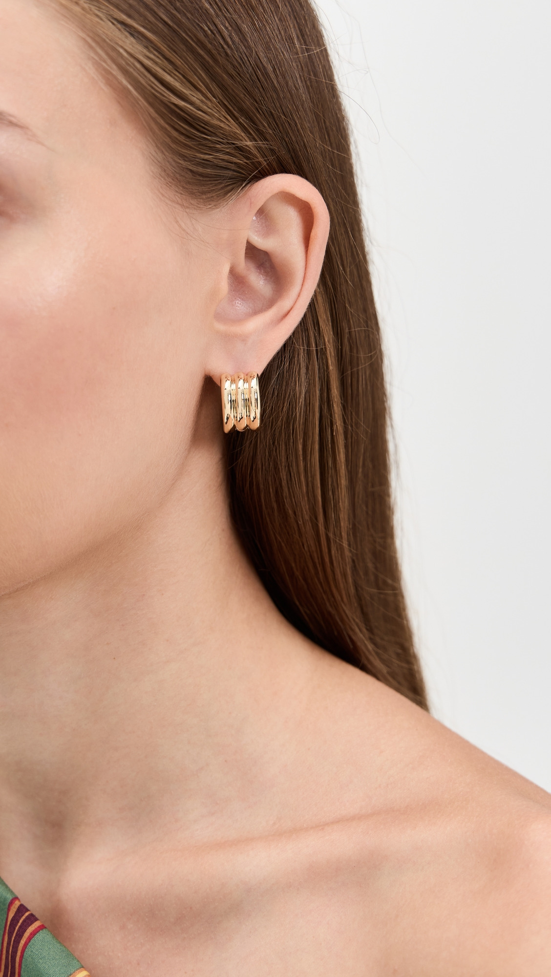 The Triple Tube Huggie Earrings - 2