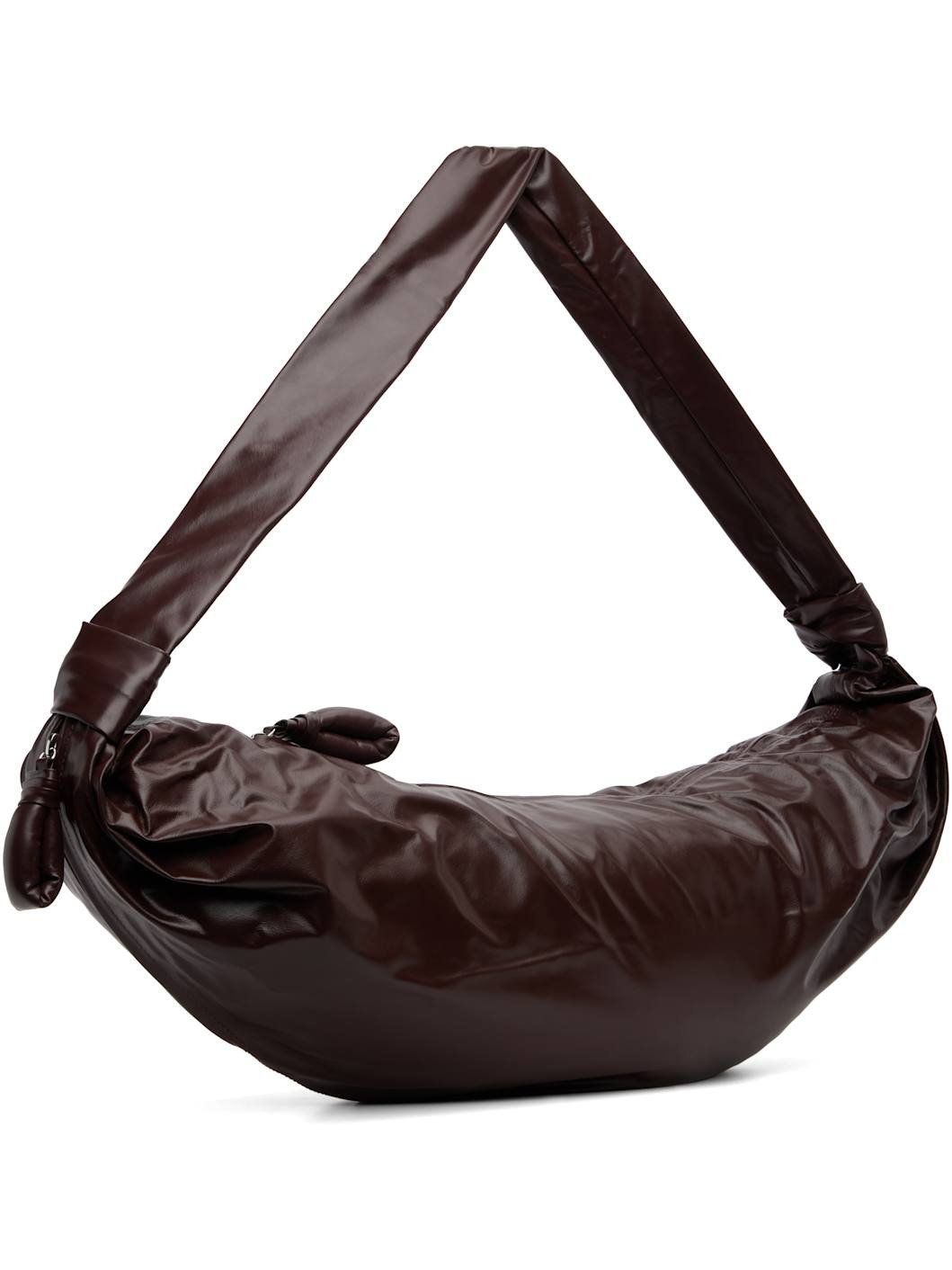 Brown Large Soft Croissant Bag - 2