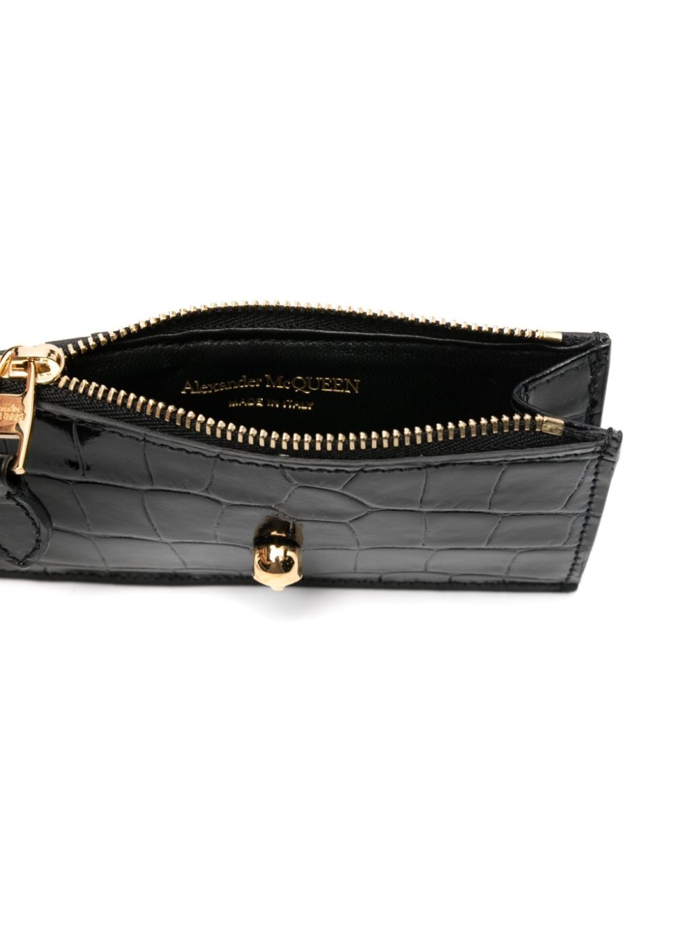 Skull flat zip purse - 3