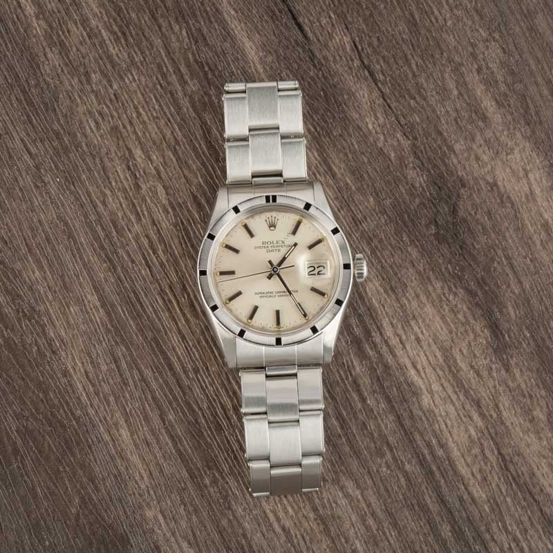 Pre-owned Rolex Date 1500 Silver Dial - 6
