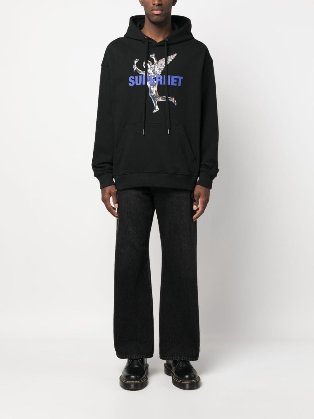 Rolls-print crew-neck hoodie - 2