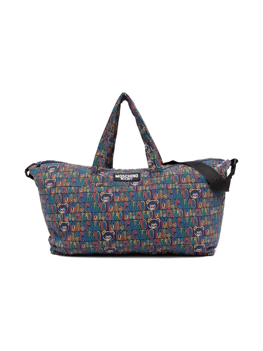 logo-print cotton baby changing bag - 1