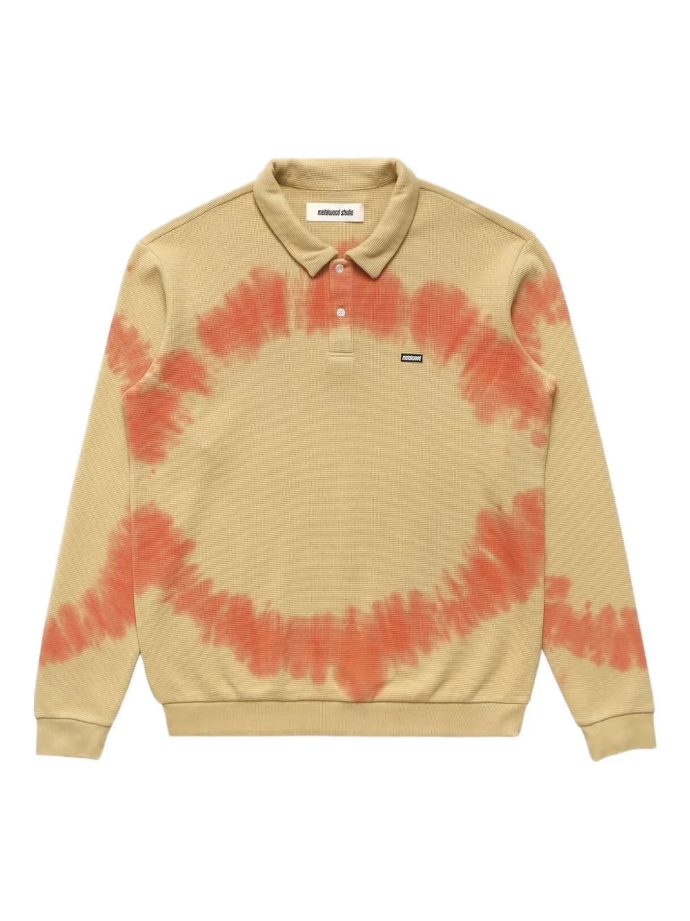 printed logo-patch polo shirt - 1