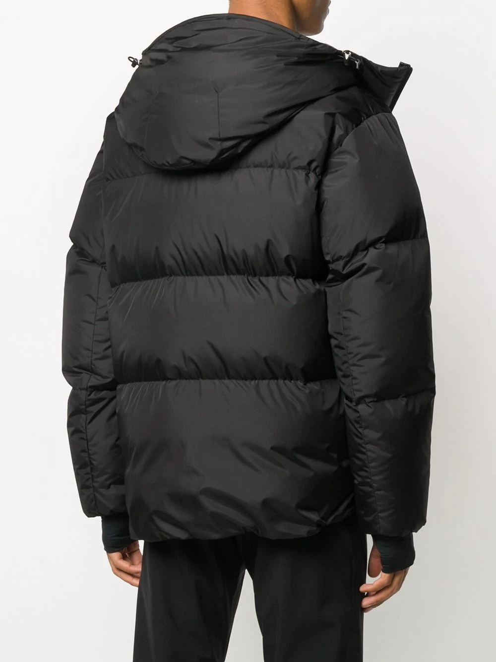 Mazod logo-print down jacket - 4