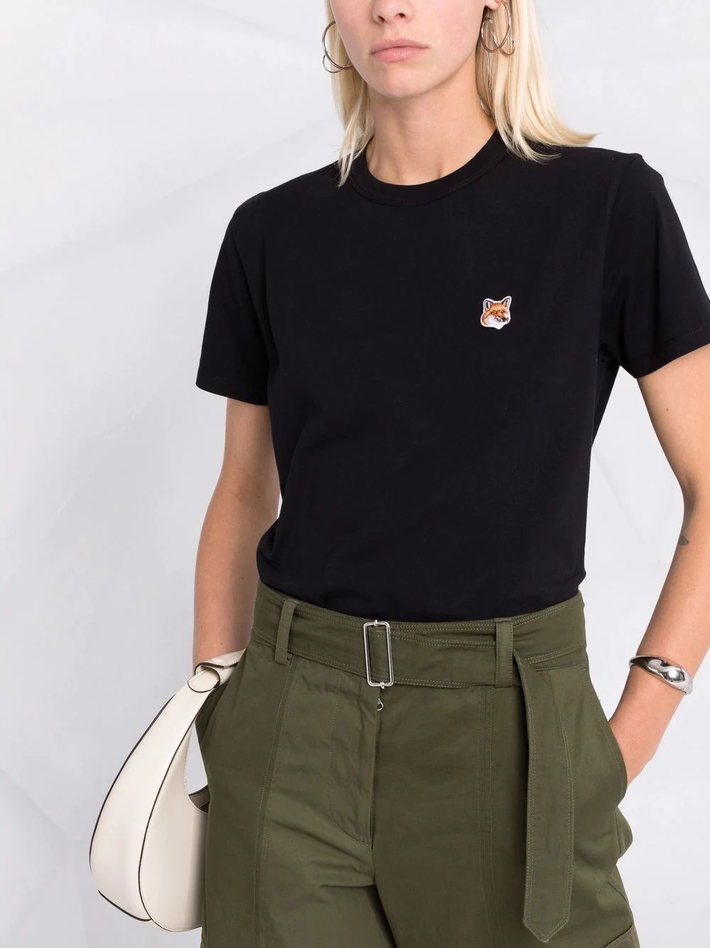 Fox-appliqué cotton T-shirt - 3