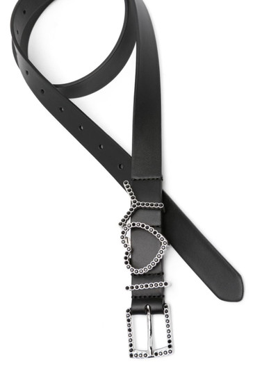 Y/Project rhinestone-embellished leather belt outlook