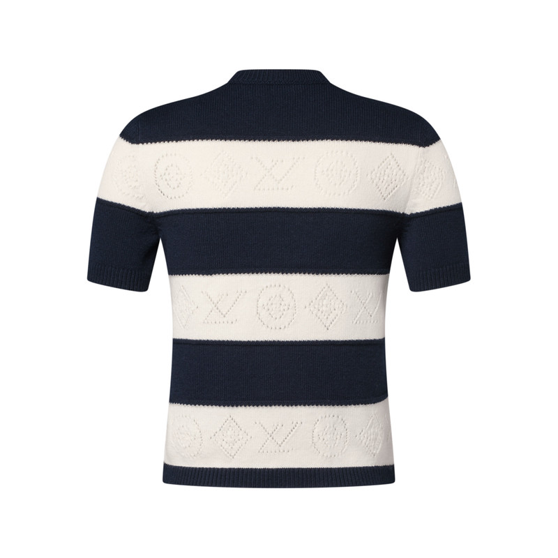 Openwork Striped Knit Top 3