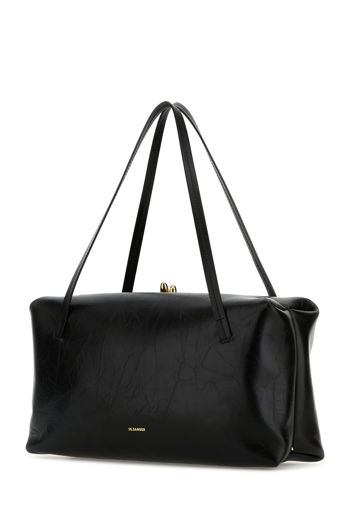 Black leather medium Goji Pillow shoulder bag - 2