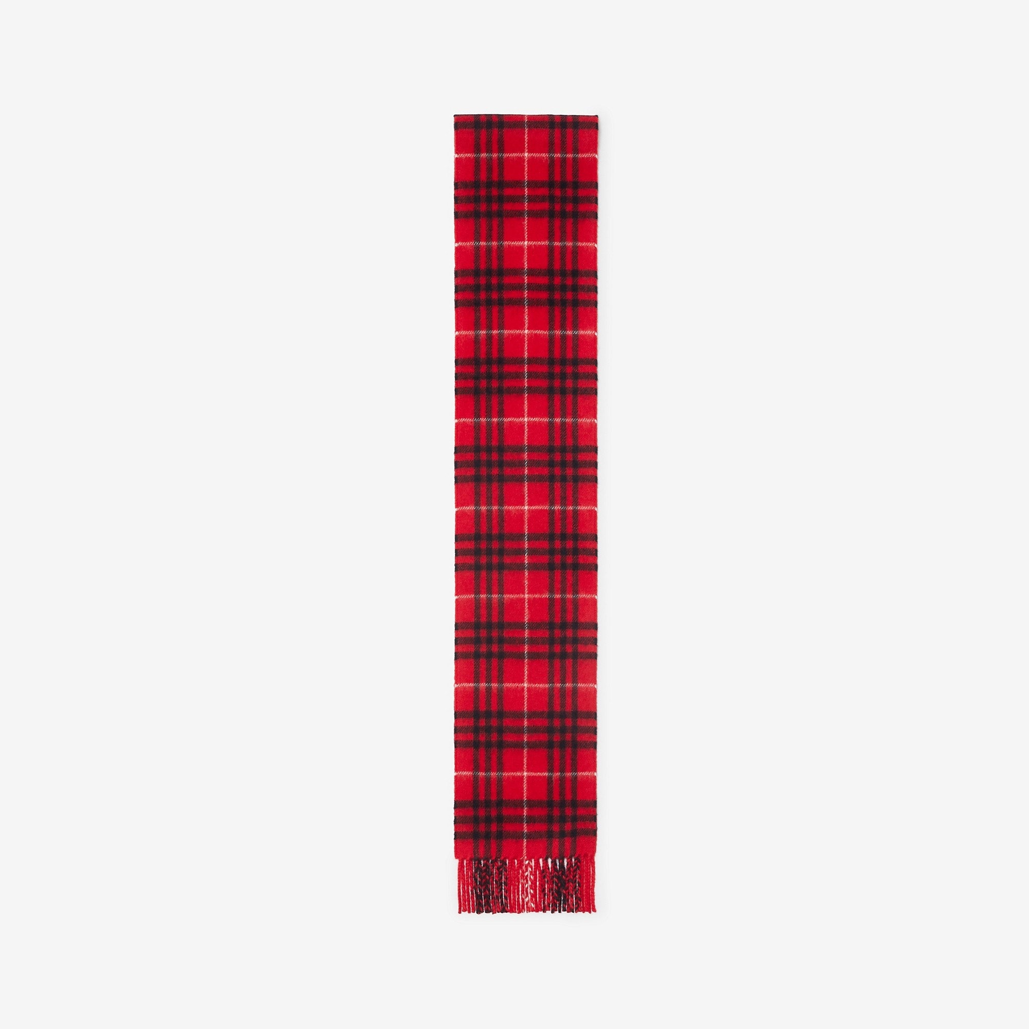 Narrow Check Cashmere Scarf - 6