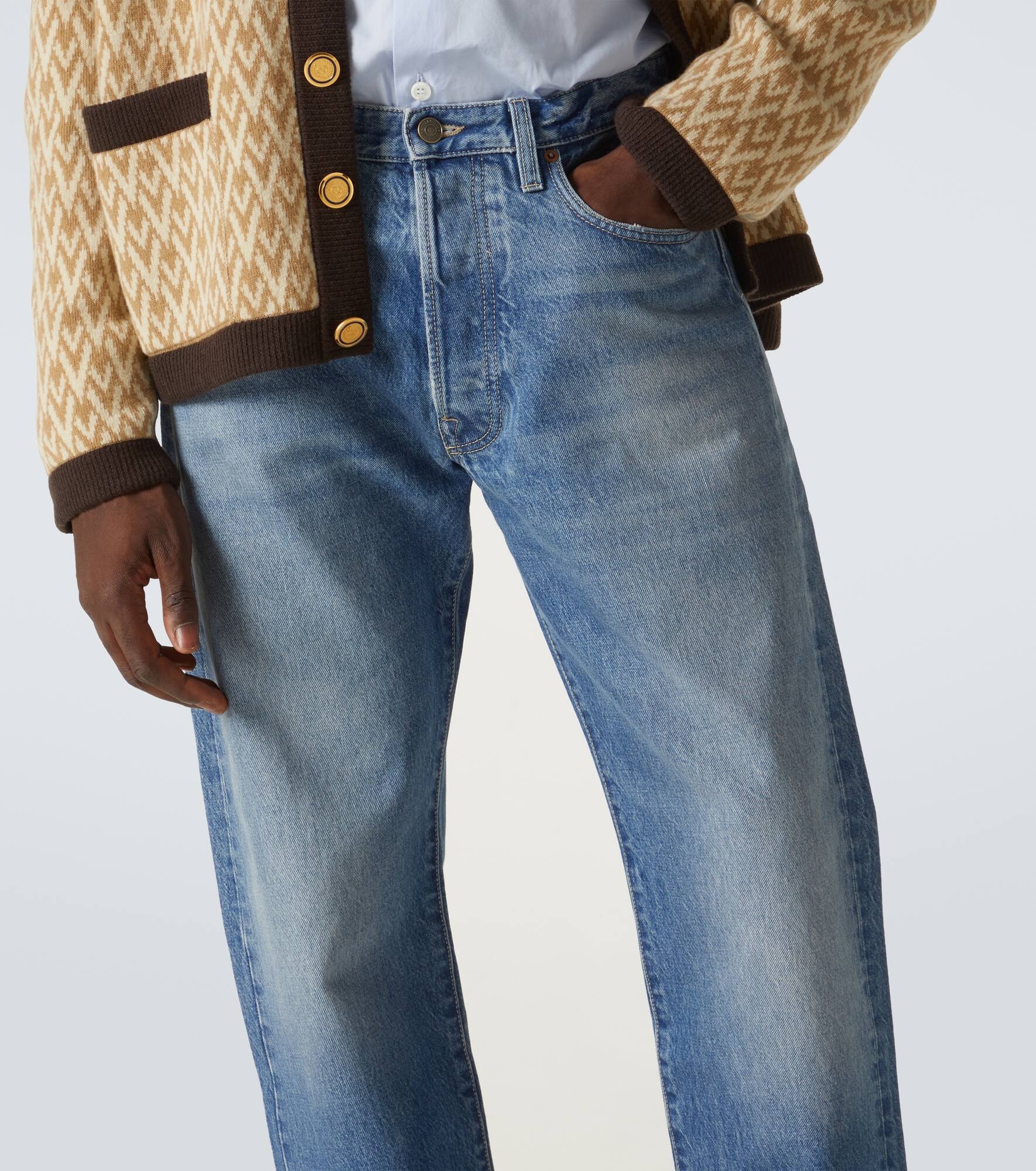 Faded straight jeans - 5