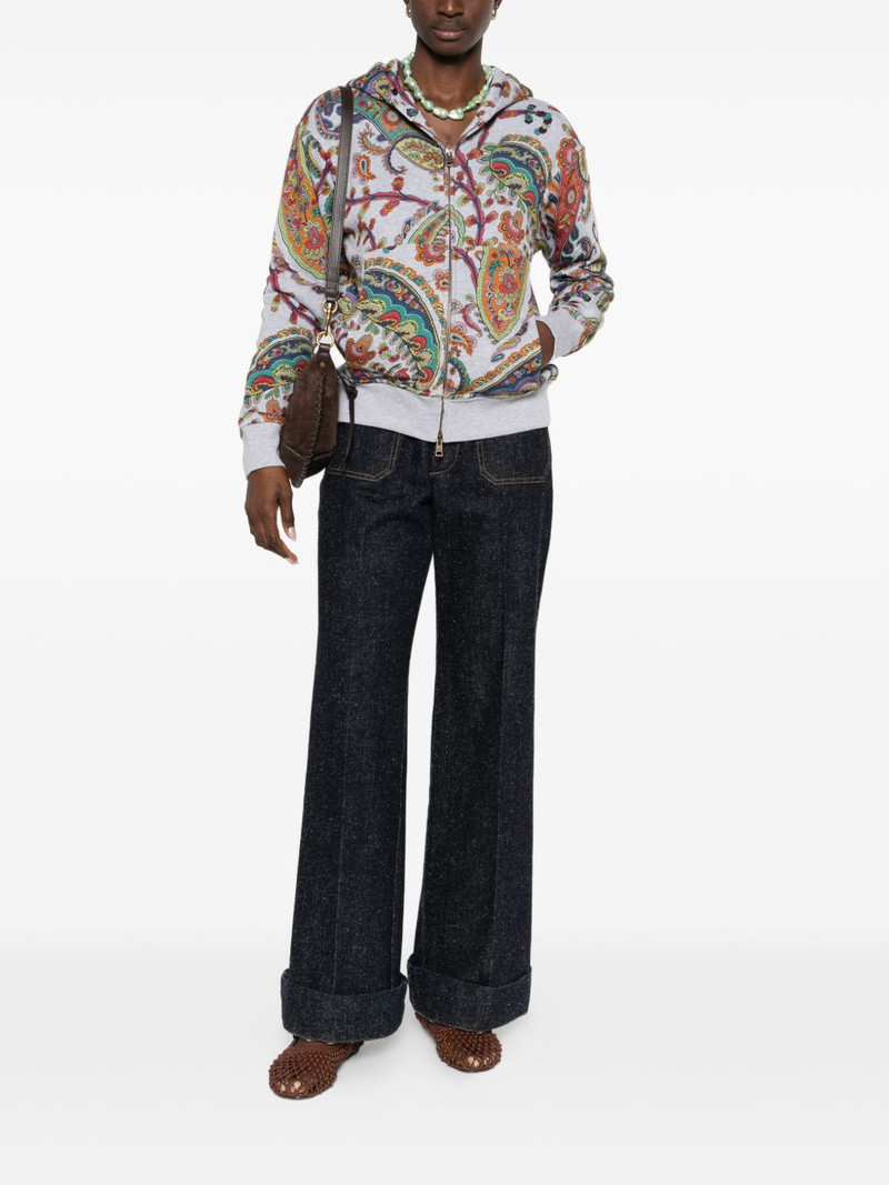 Etro paisley zip-up hoodie outlook