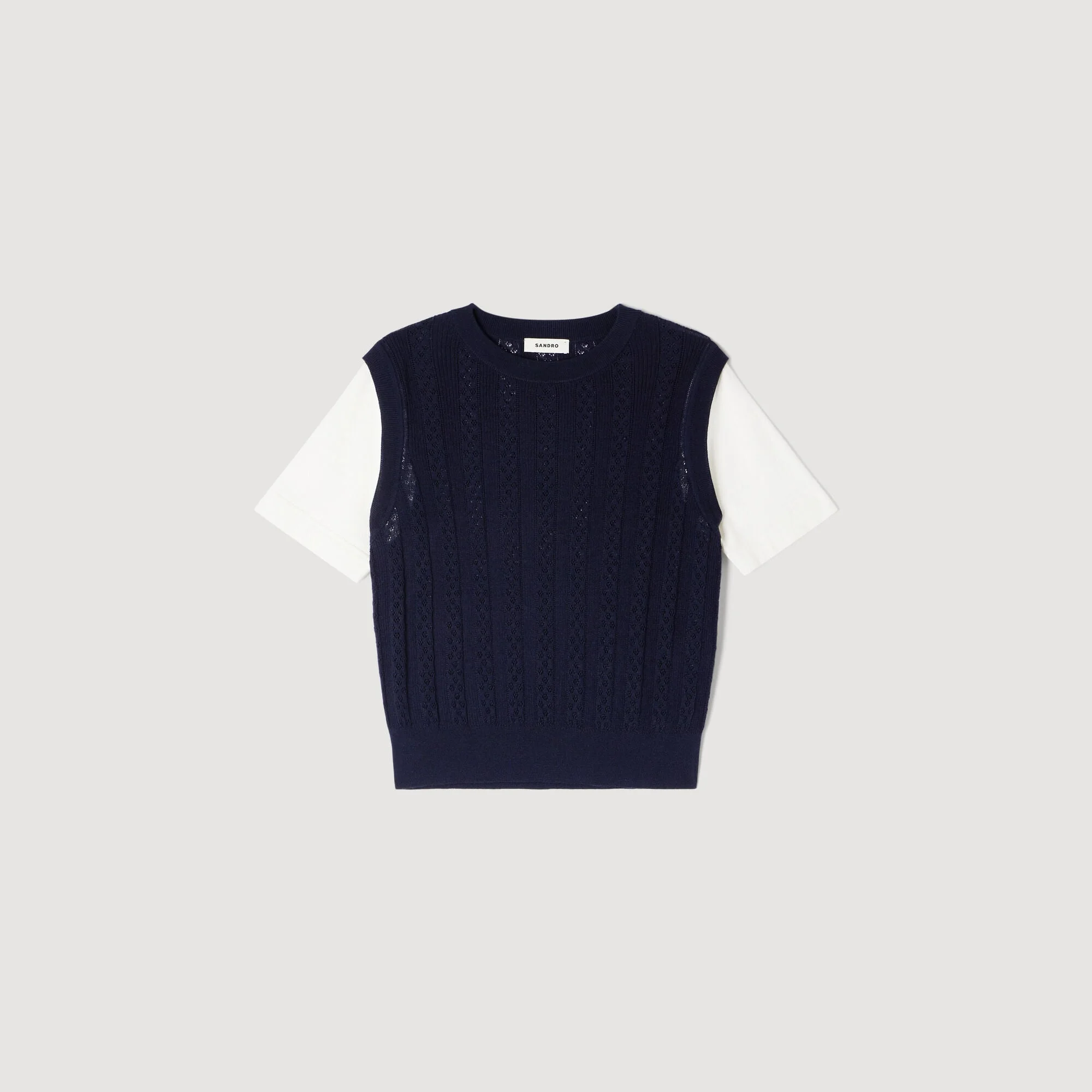 POINTELLE KNIT SWEATER - 1