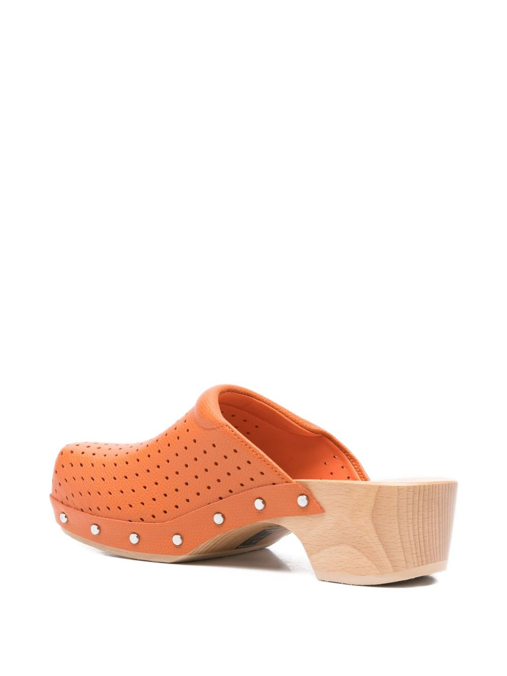 x Scholl 40mm perforated leather clog - 3