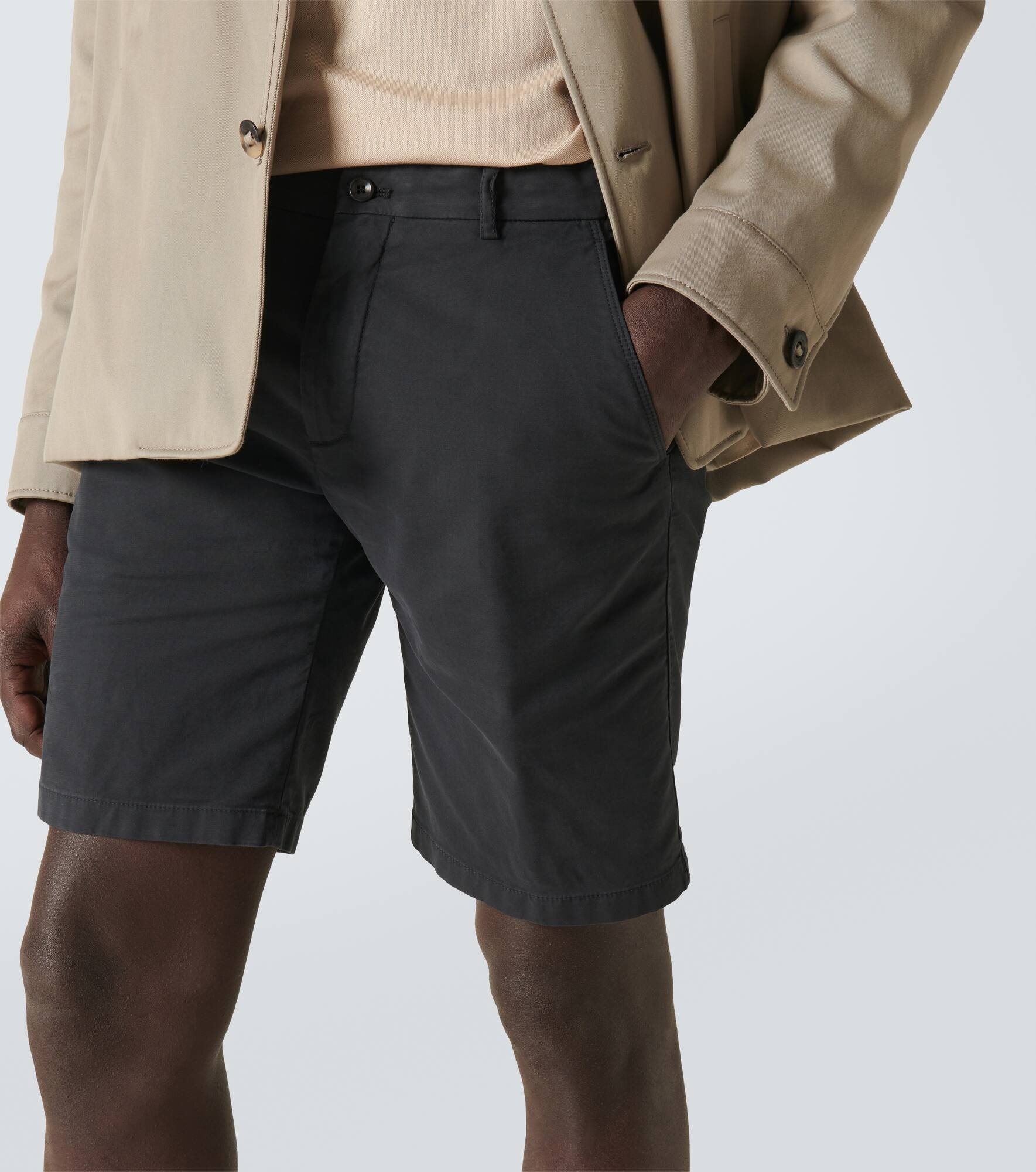 Cotton-blend Bermuda shorts - 5