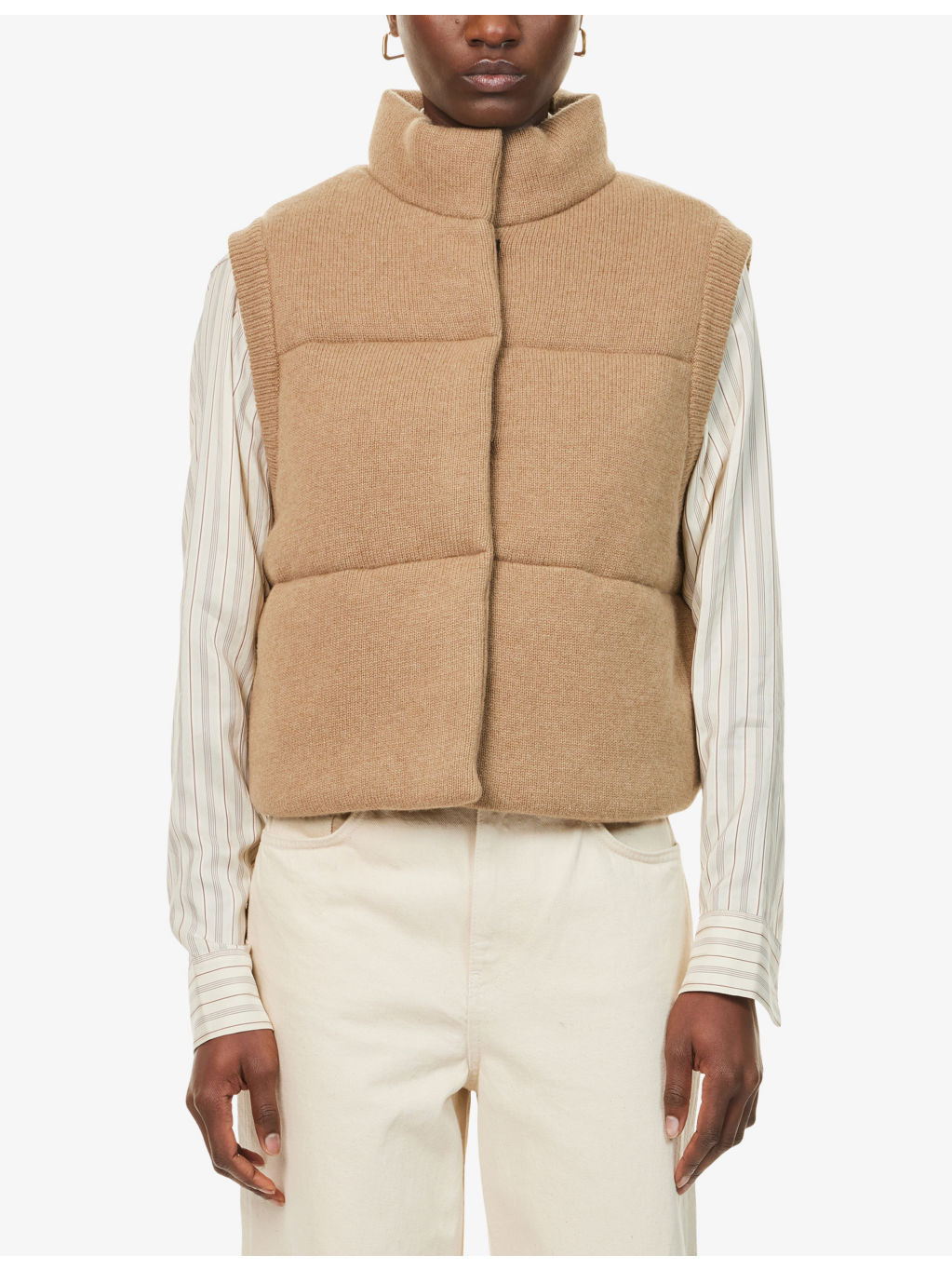 Montana Knitted Cashmere Puffer Vest - 3