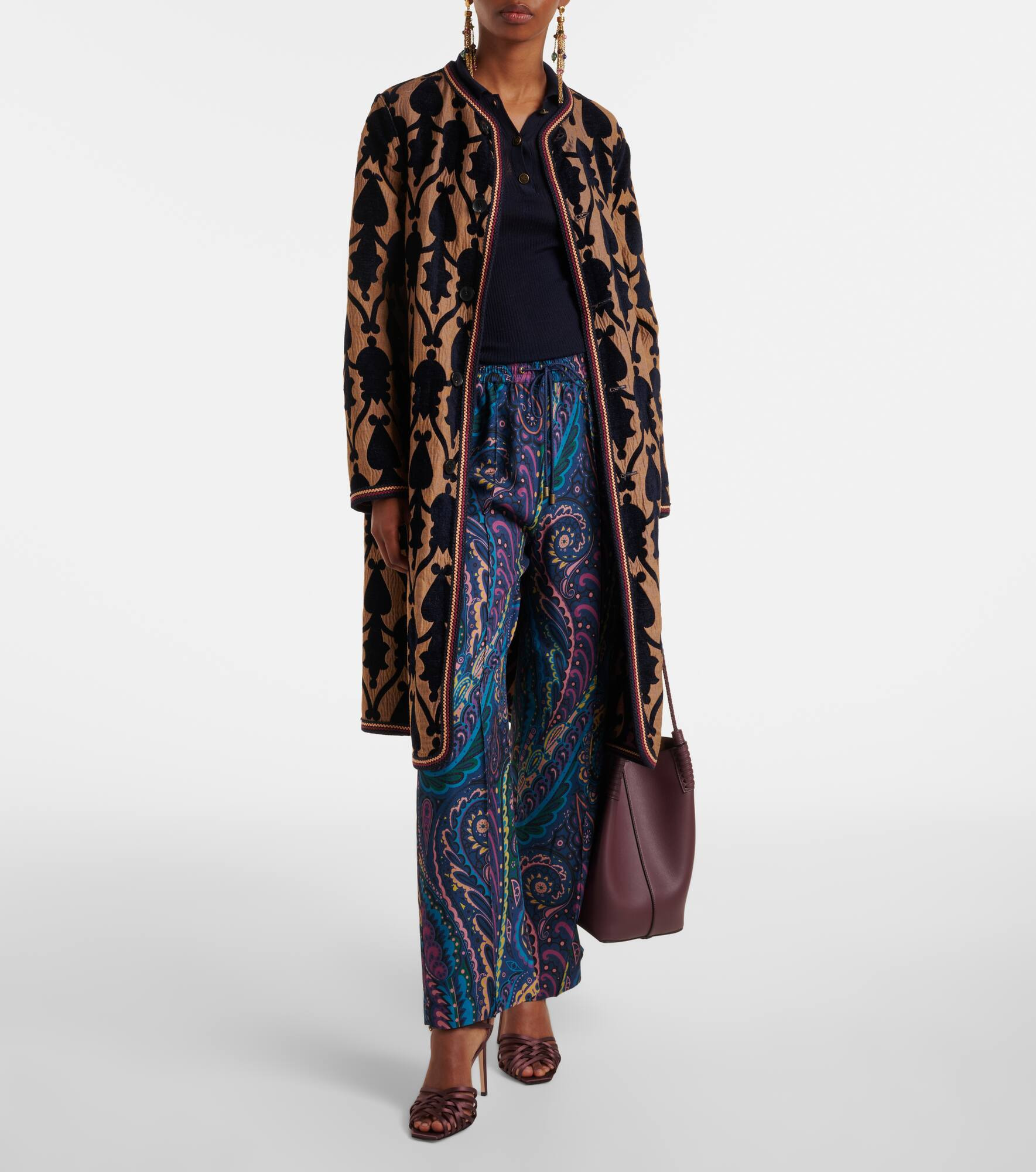 Printed straight pants - 2