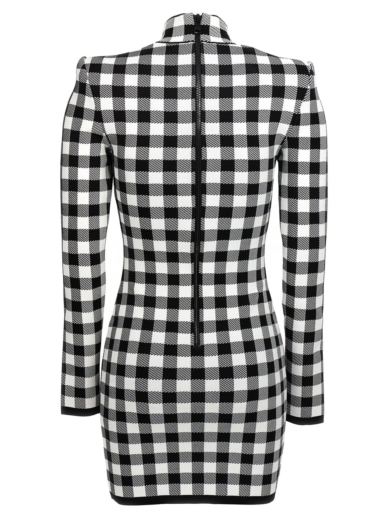 【関税込み】balmain Vichy dress Balmain Vichy Knit Dress Dresses White/Black | wananluxury