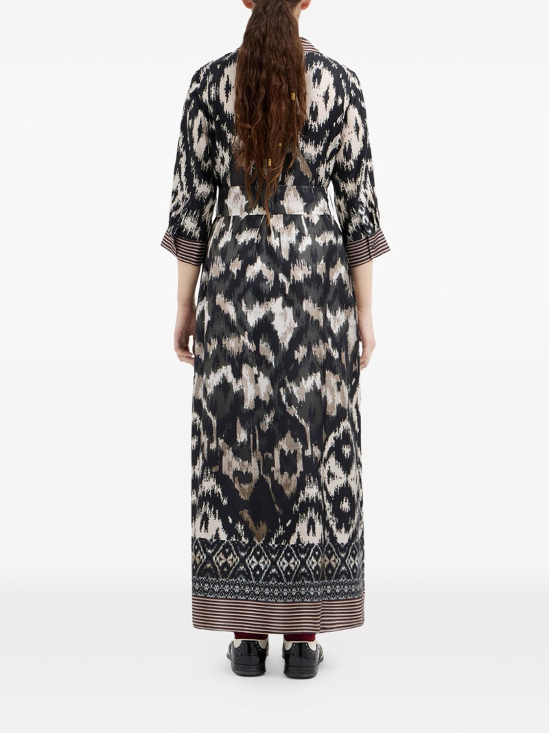 geometric-pattern shirt maxi dress 3