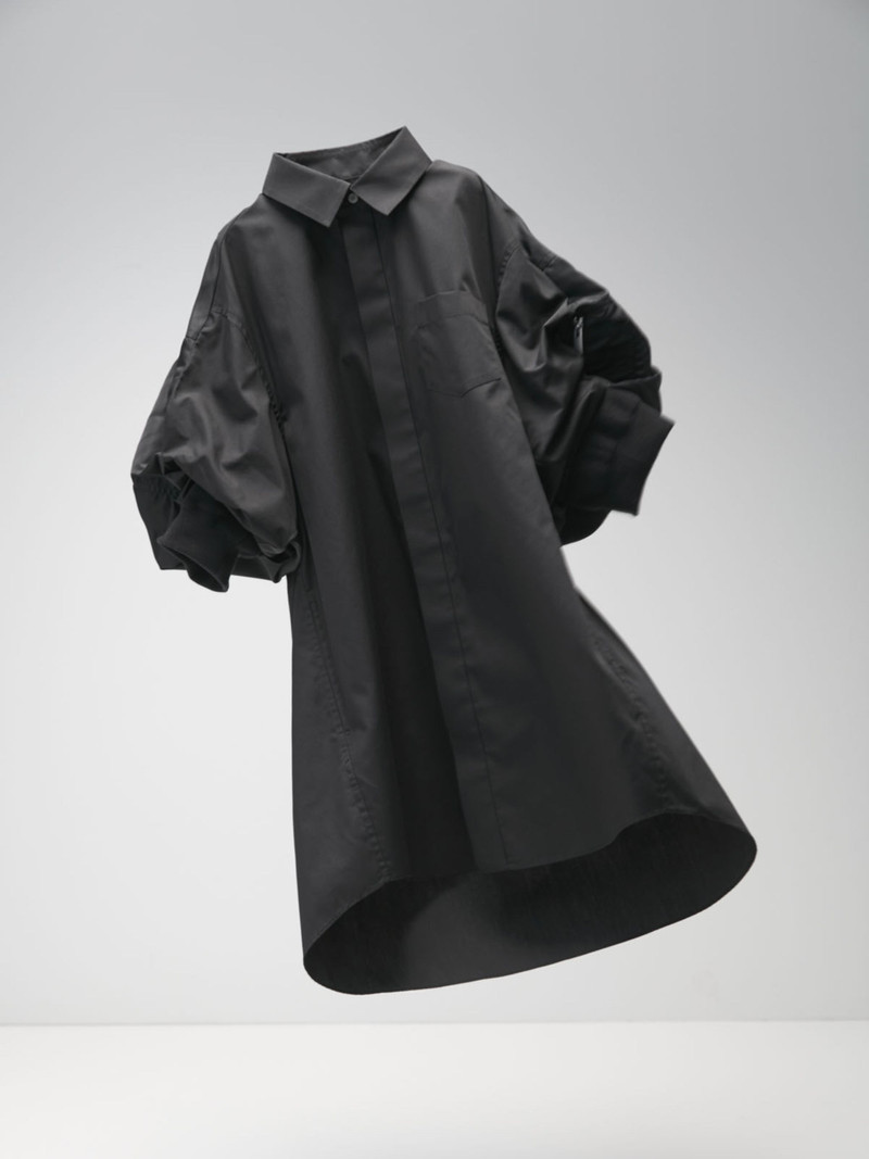 sacai Cotton Poplin x Nylon Twill Dress outlook