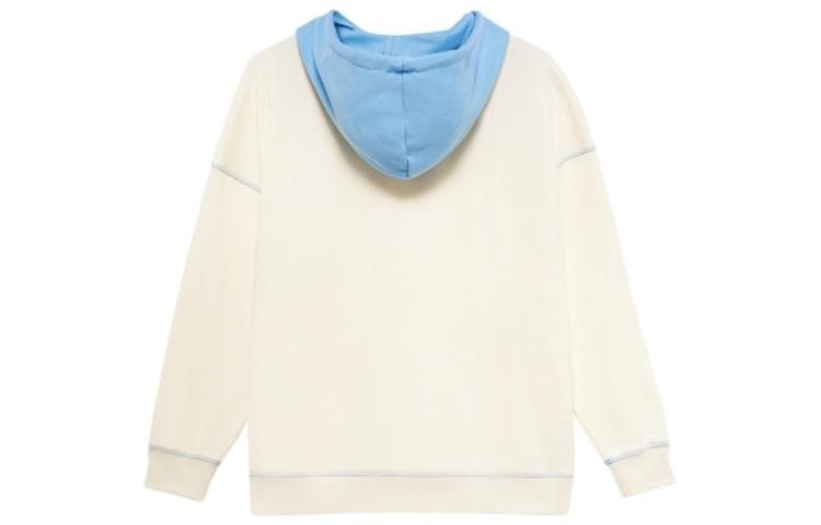 (WMNS) New Balance Lifestyle Fashion Hoodie 'White Blue' AWT23342-CIC - 2