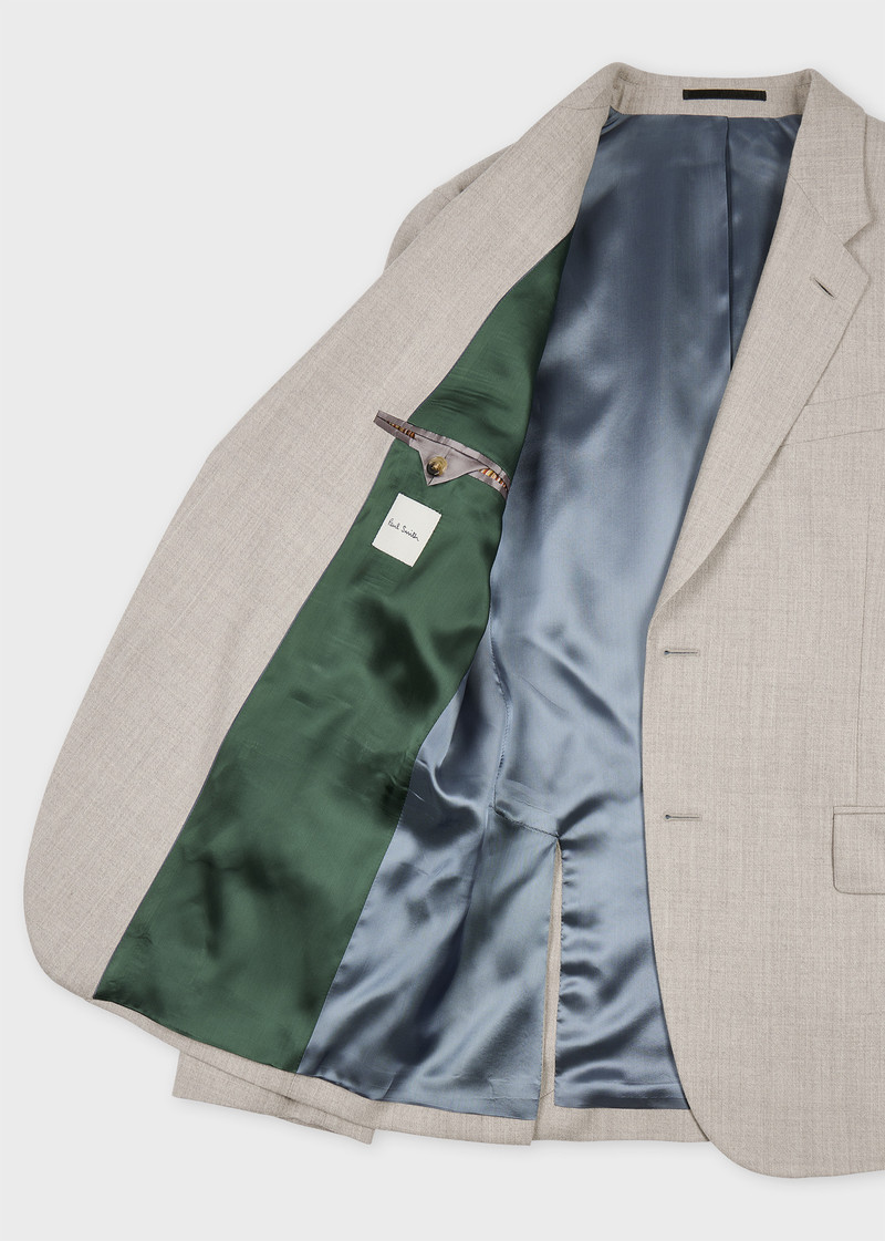 Tailored-Fit Beige Overdyed Wool-Cashmere Flannel Blazer 4