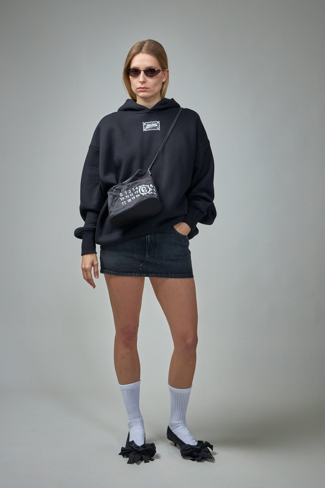 Cotton Oversized Hoodie with  'Lace Label' - 2