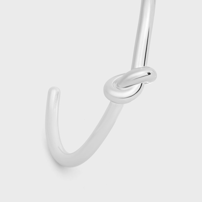 Knot Cuff in Brass with Rhodium Finish 4