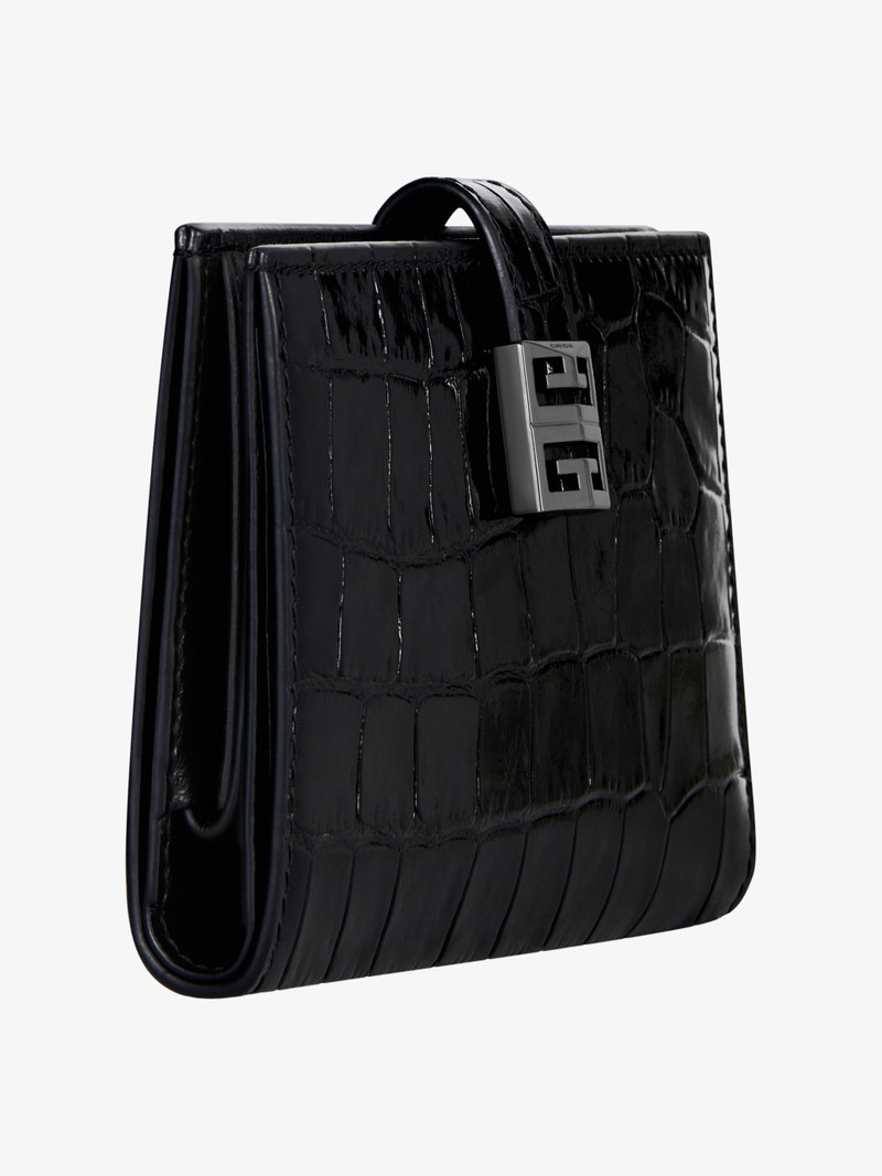 4G WALLET IN CROCODILE EFFECT LEATHER 4
