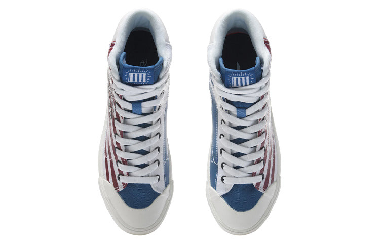 (WMNS) Li-Ning x Keith Haring x Disney Mickey Mouse Skate Shoes 'White Red Blue' AECR062-1 - 4