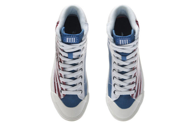 Li-Ning (WMNS) Li-Ning x Keith Haring x Disney Mickey Mouse Skate Shoes 'White Red Blue' AECR062-1 outlook