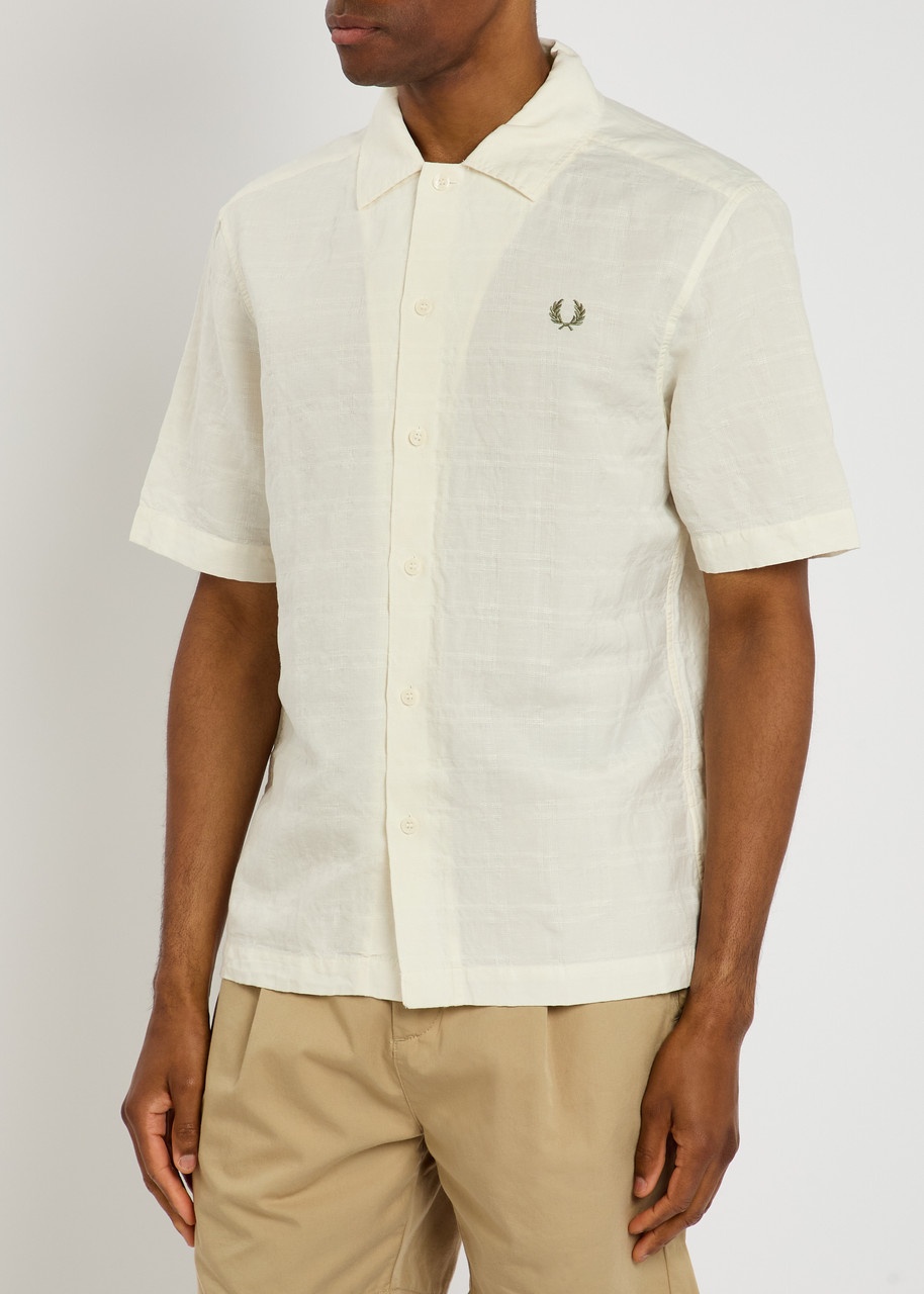 Fred Perry Checked-jacquard Linen-blend Shirt - 2