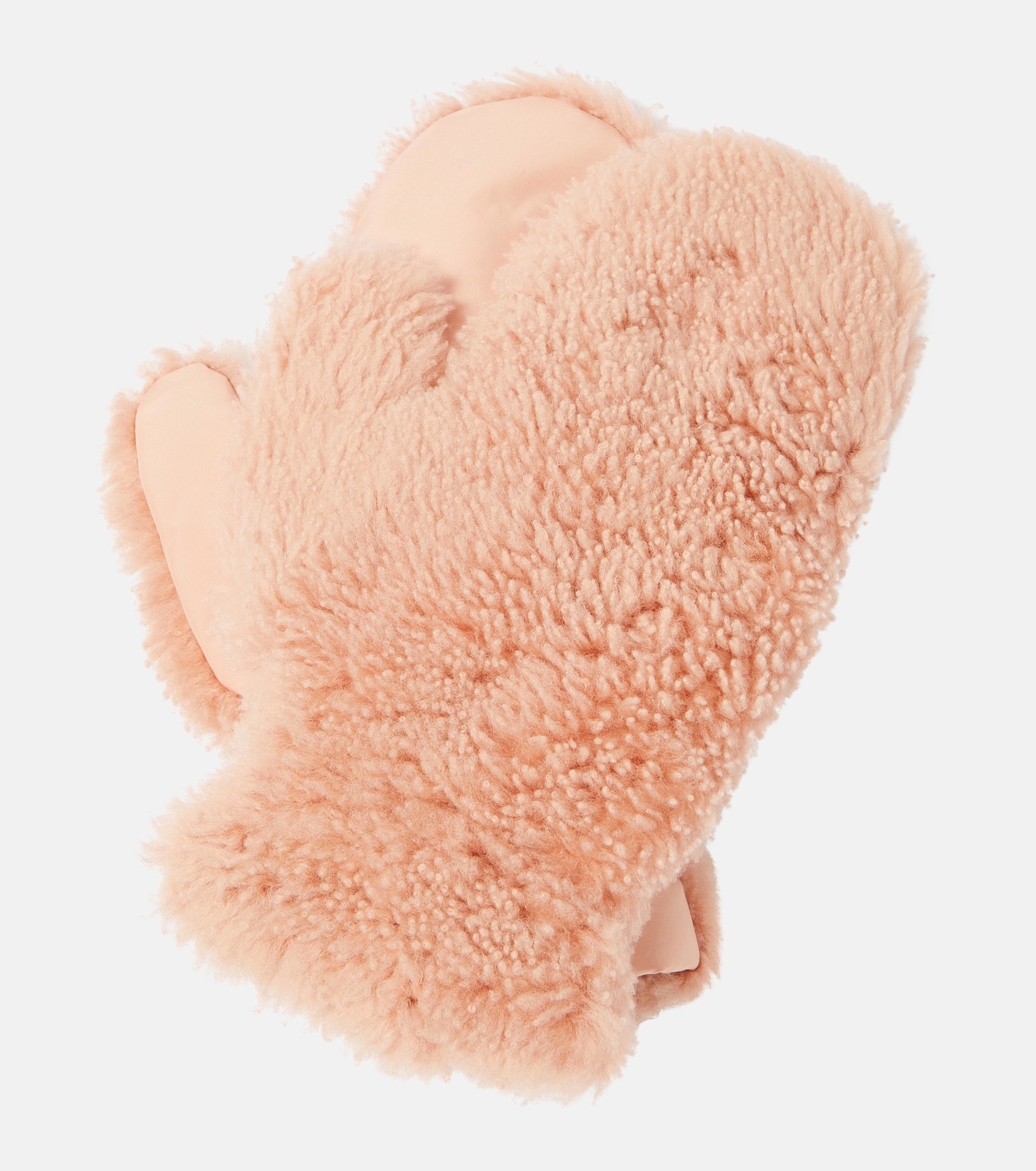 Shearling-trimmed mittens - 1