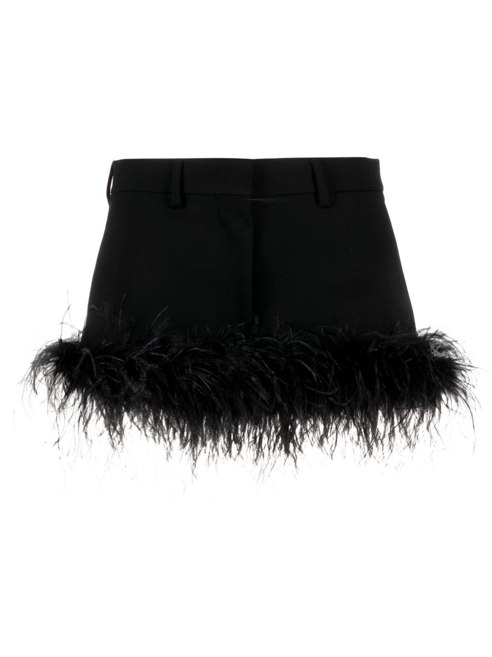 feather-trim miniskirt - 1