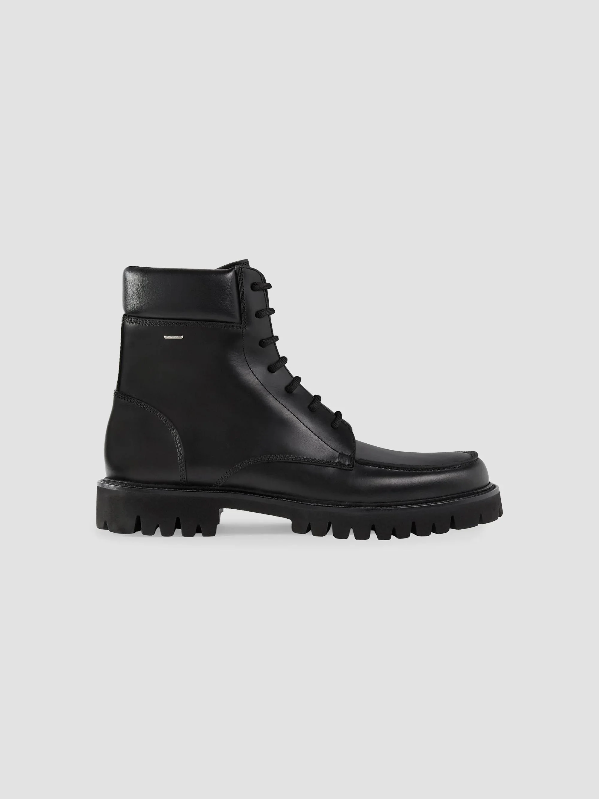 Men's Nerus Leather Lace-Up Boots - Nero Suola - 1