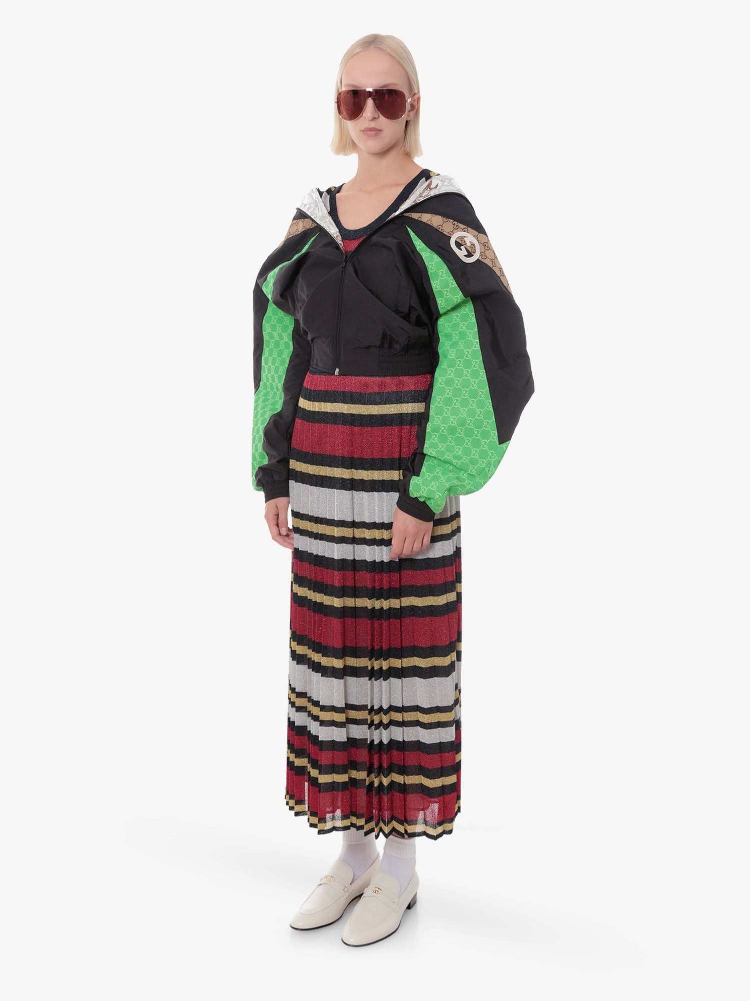 Lurex Skirt With Striped Motif - 2